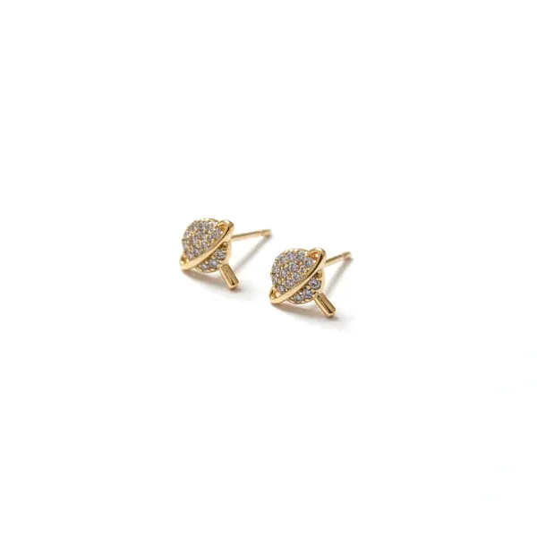 Gold_Plated_Saturn_Planet_Cz_Stud_Earrings_For_Women